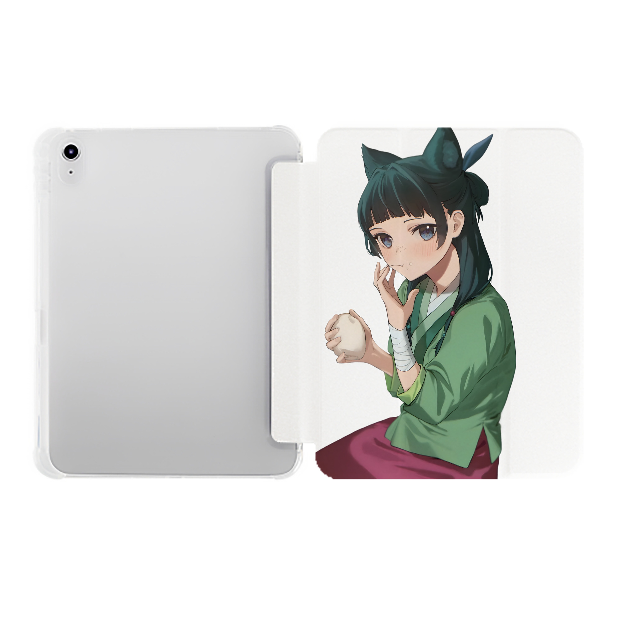 （画像用） 薬屋のひとりごと The Apothecary Diaries IPad ケース ペン収納付き 三つ折りスタンド PUレザー×シリコン 対応機種9.5/10.5/10.9インチ